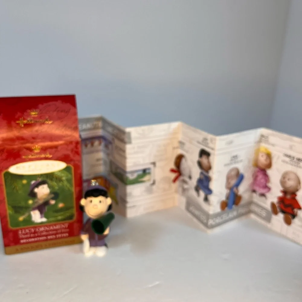 Hallmark Keepsake Peanuts Snoopy Joe Cool 1998 Charlie Lucy Christmas Ornaments.